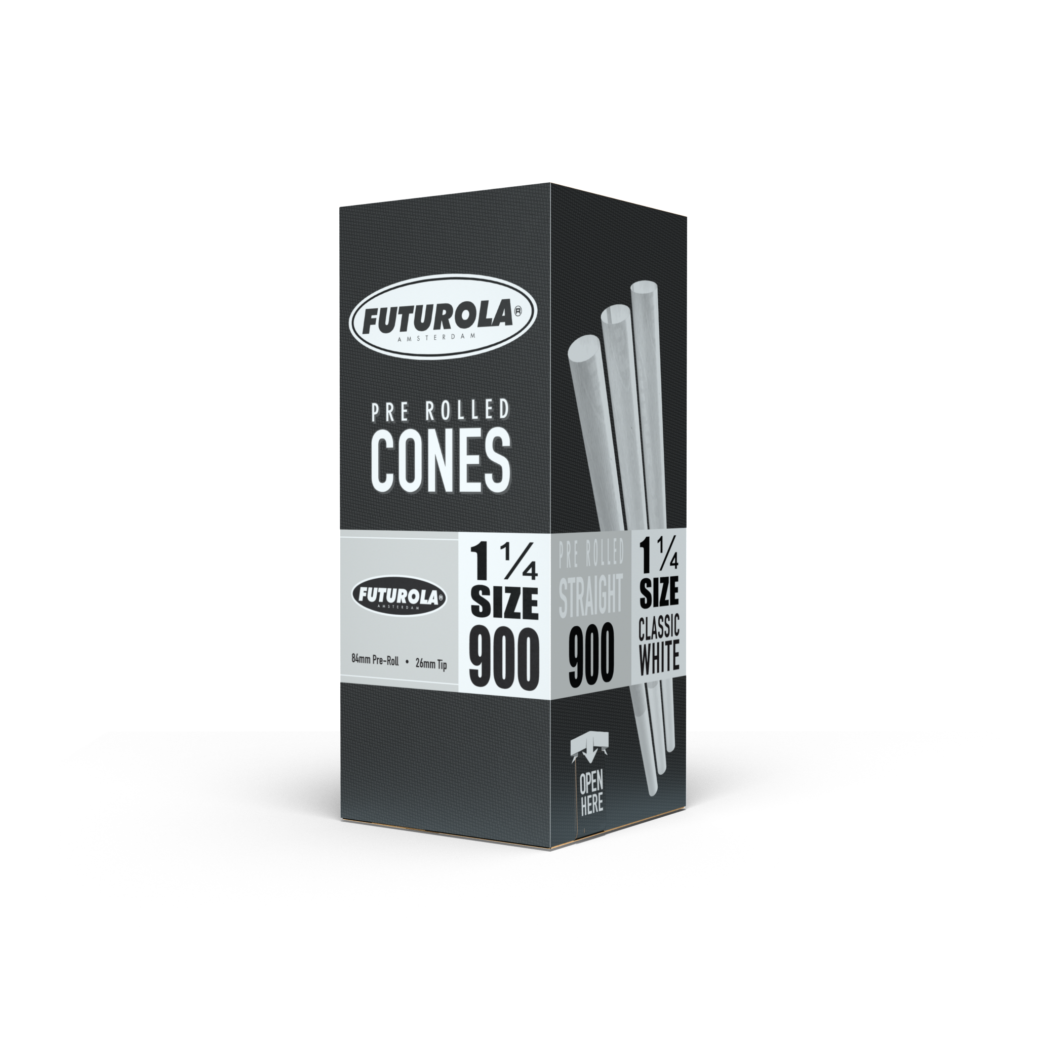 84/26 | SLENDER PAPER PRE-ROLL | 1 1/4 STRAIGHT [Wholesale] - FUTUROLA