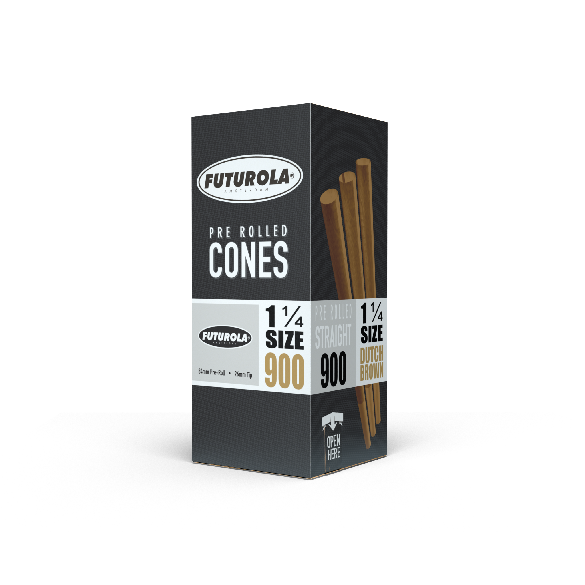 84/26 | SLENDER PAPER PRE-ROLL | 1 1/4 STRAIGHT [Wholesale] - FUTUROLA